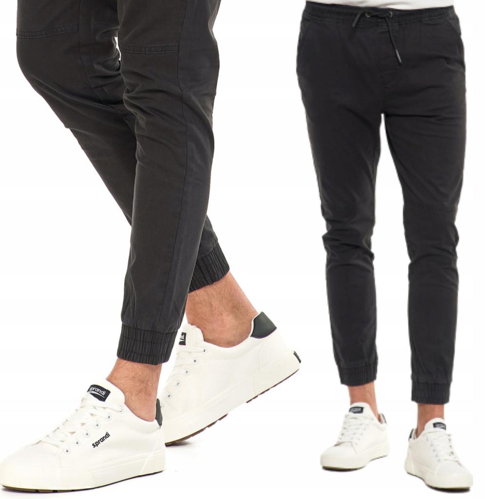 Men's Cotton Sweatpants Classic Joggers with Pockets MORAJ 32 Black