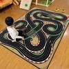 Complex Racing Track Kids Rug Multi-Loop Car Play Mat Children's Playroom Educational Traffic Carpet Fashion Home Decor