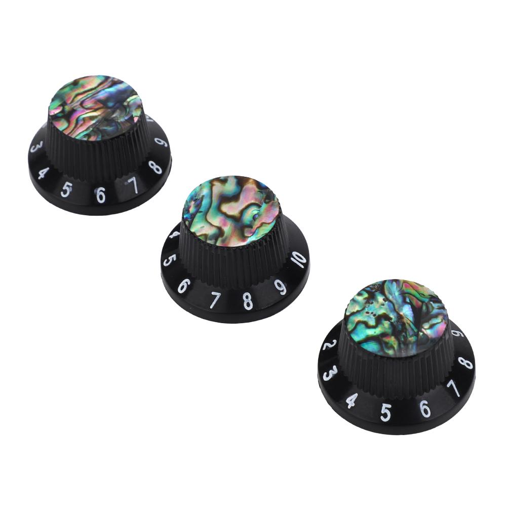 

3 Pcs Control Knob Electric Guitar Black Knob Kit for Replacement Instrument Accessory