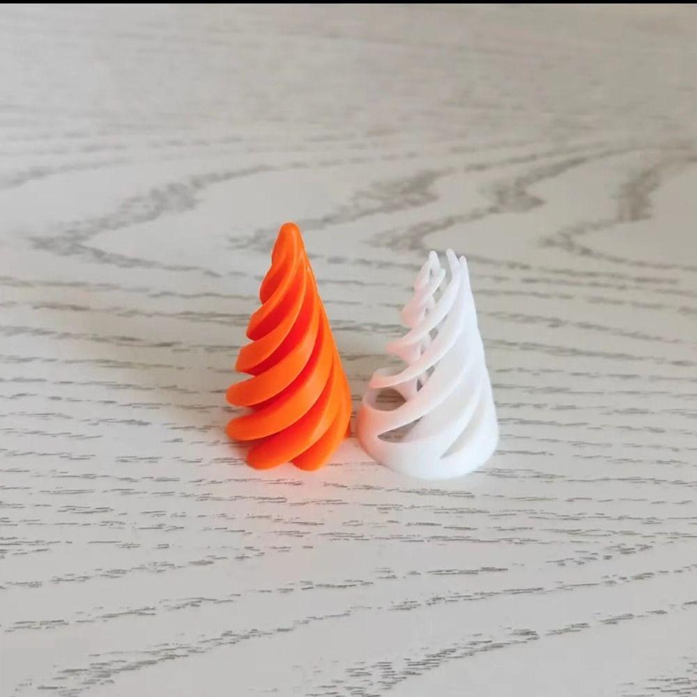 Decorative Ornaments Spiral Cone Fidget Toy Pyramid Passthrough Sculpture for Kids
