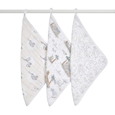 Aden Anais Japanese Baby Gift Wash Cloth Set of 3 My Darling Dumbo Dumbo AWCC30003DIJ + (Authentic Product) 30×30cm