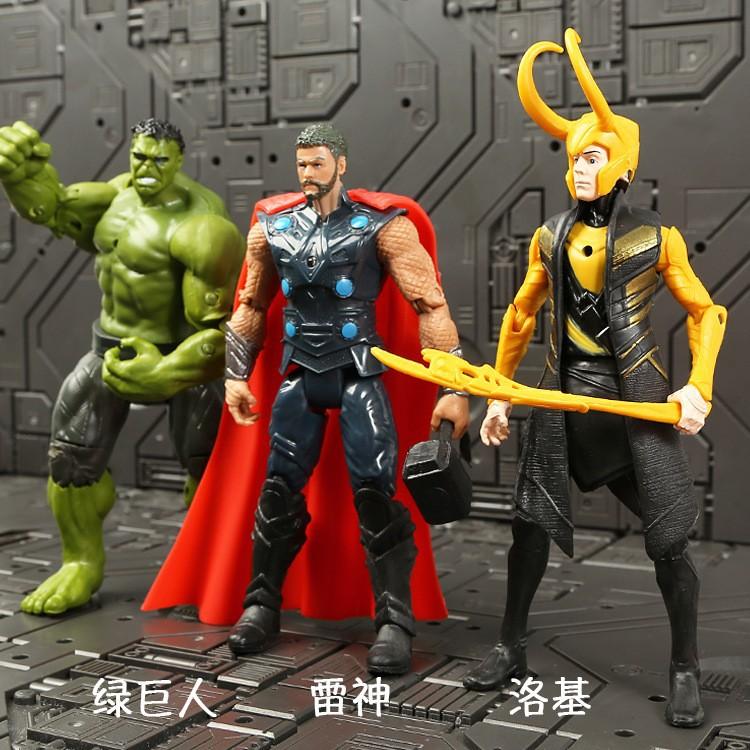 Cm Children Toys Marvel Anime Figures Spiderman Hulk Action Figure Iron Man Cartoon Kids Toy Christmas Gift Glow Doll Hobbies 17 Poseable 2