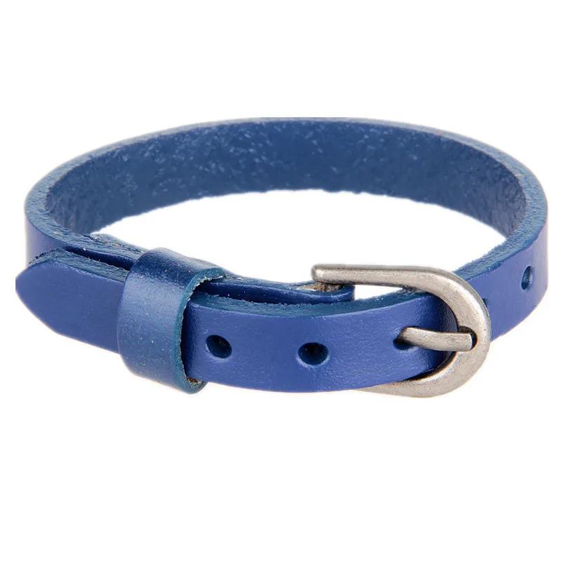 Leather Men Bracelet Simple Strap Belt Adjustable Bracelets Bangles Wrist Buckle Fashion Males Trendy Jewelry