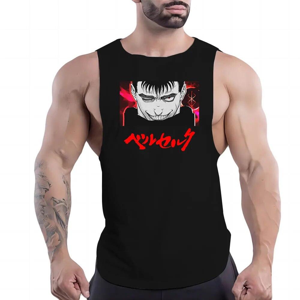 

Four Seasons 2023 Новинка уличной мужской модной уличной одежды в стиле хип-хоп, дышащий жилет для спортзала, спортивный жилет с 2d аниме-принтом, топы XL темно-синий