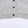 2025 Autumn Women's European & American Style Loose Knit V-neck Long Sleeve Cardigan Sweater