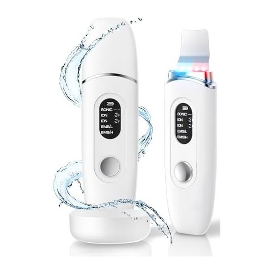 Facial device, water peeling, IPX7 waterproof, ultrasonic peeling, pore cleaning, pore dirt cleansing, EMS care, lift care, iontophoresis,