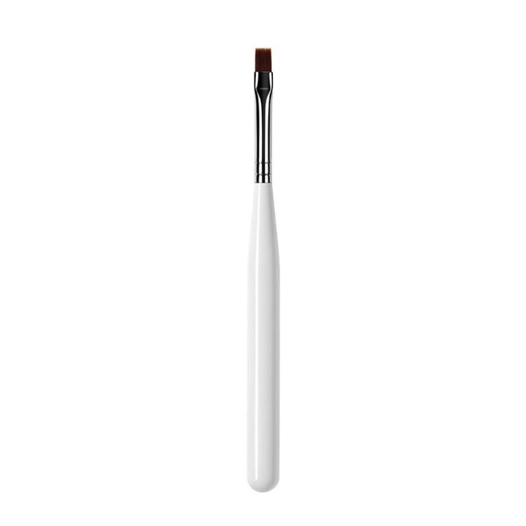 

Nylon Bristle Gel Polish Pen with Flat Head and White Handle - Nail Art Brush for Gel Application
