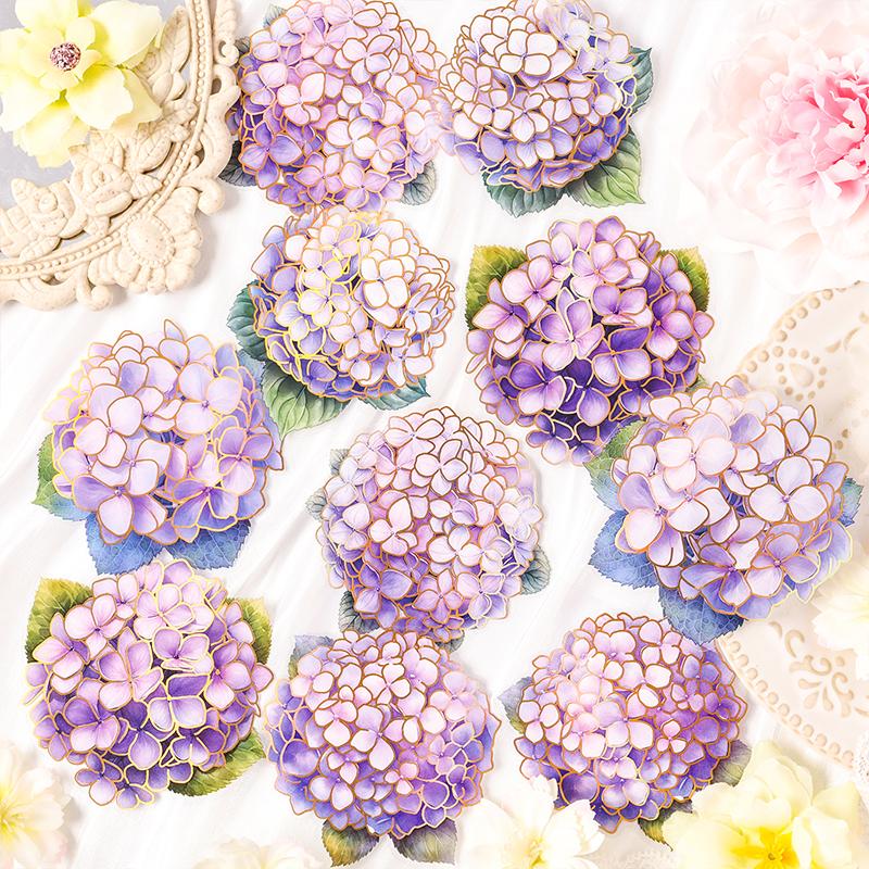 10 Pcs/pack PET Stickers Plant Flowers Decor Stationery Stickers for Junk Journal DIY Scrapbooking Label Journal Stickers