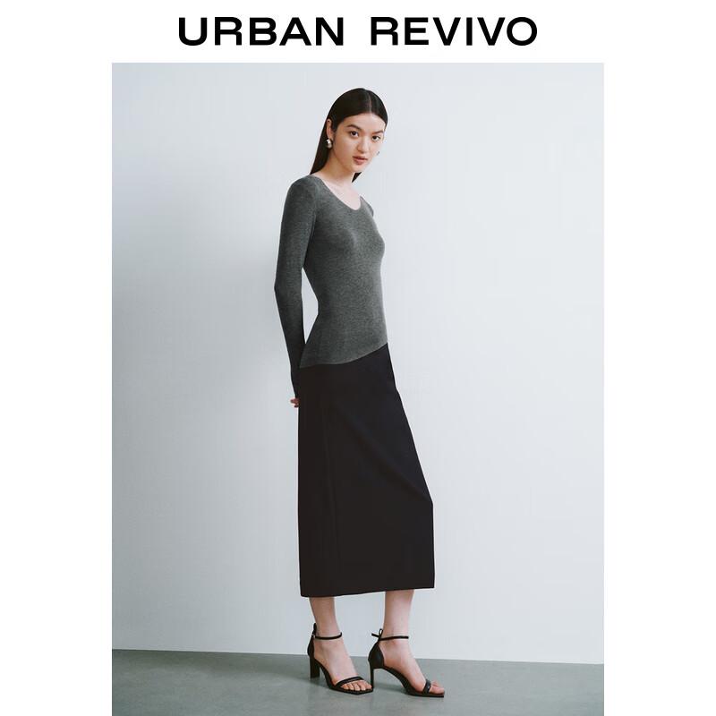 UR Women's Slim Fit V-Neck Knit Sweater