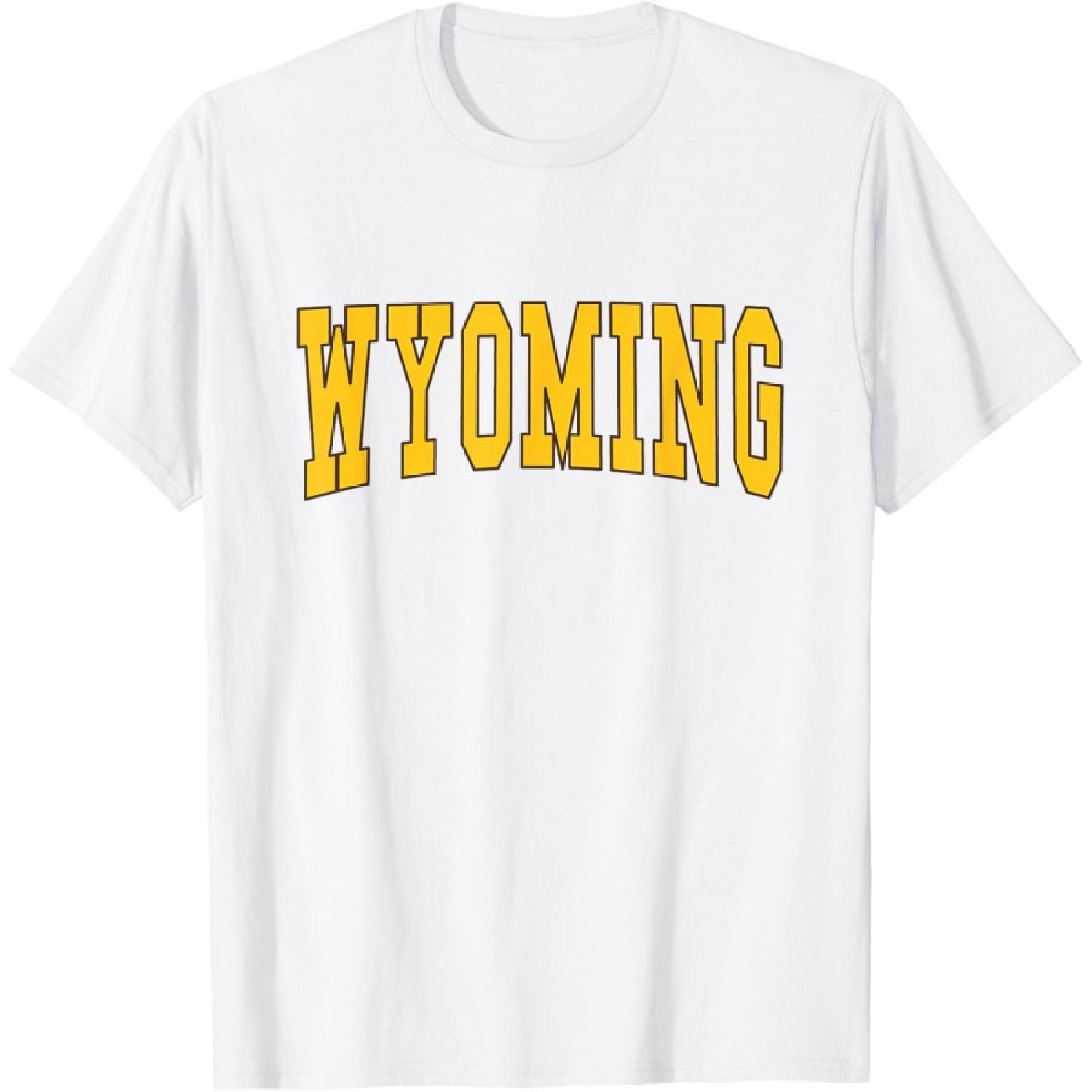 ВАЙОМИНГ - Дизайн в стиле ретро - Классическая футболка(2) S