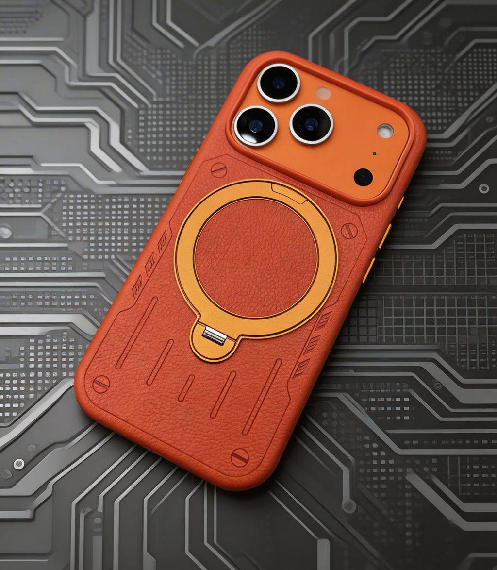 

iPhone 17 Pro Max Lychee Pattern Case with Rotating Magnetic Stand, Apple 16 Drop-Proof Protection iPhone 17 Pro Max