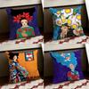 Vintage Abstract Girl Cushion Cover Reversible Soft Durable Pillow Cover Home Car MultiScene Use for Daily Comfort