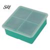 Durable Silicone Ice Mold Cube Tray with Lid 4/6/8 Cavities Easy Release Drinks Summer Refrigerator Cocktail Whiskey Maker Press Kitchen Supplies