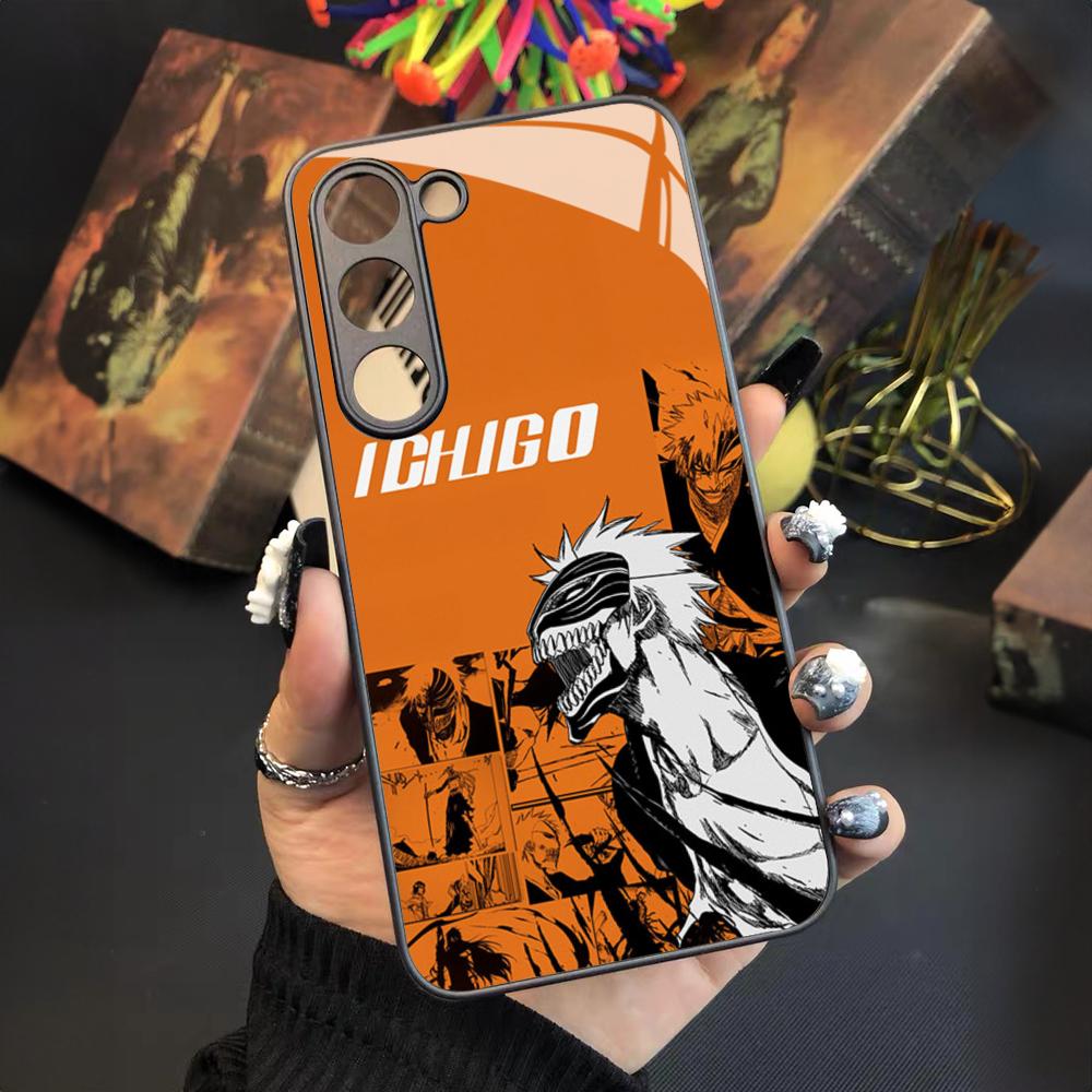 Japan B-Bleachs K-Kurosaki Ichigo Phone Case For Samsung Galaxy S26 S25 S24 S23 S22 S20 S21 Ultra Plus Fe Colored Silver Cover