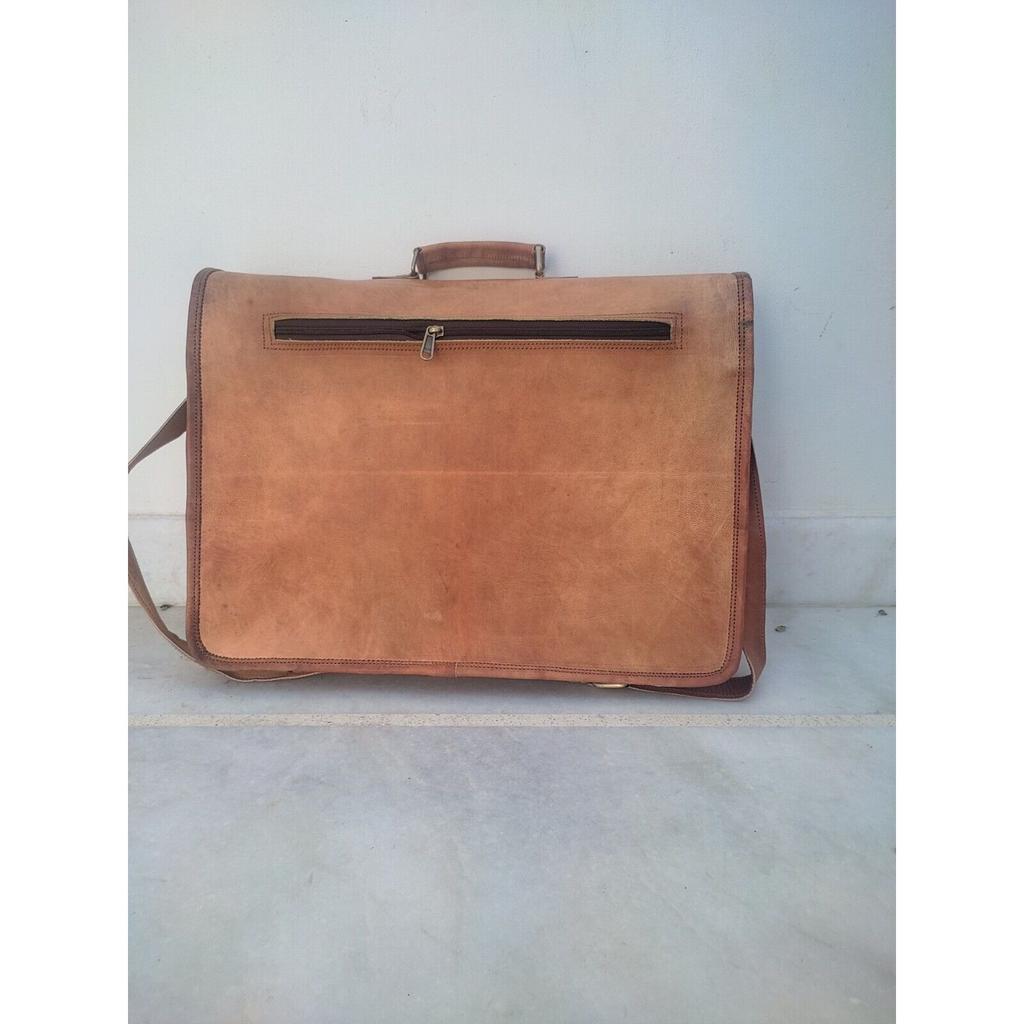 Ručně vyráběná kožená pánská kancelářská brašna na notebook Satchel Messenger Retro Bag
