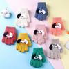 Winter Children's Gloves Funny Boys and Girls Baby Five-finger Knitted Warm Cute Ins Korean Version of Finger Gloves Tide