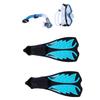 Adult Snorkeling Set Professional Snorkel Gear Comfortable Leak Proof Mask Fins for Underwater Exploration Swimming