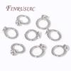 7.5MM 18K Gold Plated Brass End Cap For Jewelry Making,Ends Connector with Loop,Supplies For Jewelry DIY Bracelets Accessories