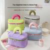 Large Capacity Portable Color Block Toiletry Bag and Cosmetics Organizer