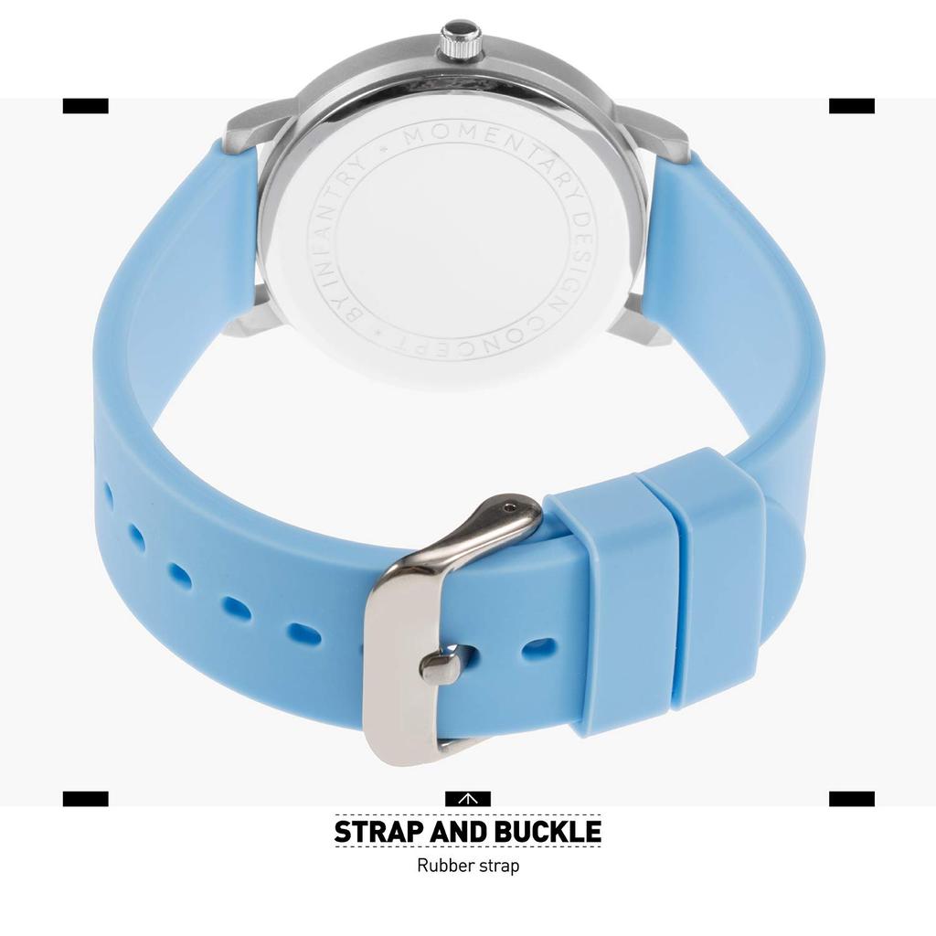 Infantry MDC 5ATM Waterpfoof Nurse Watch Medical Nursing Watch with Second Hand Military Time Silicone Made In Student, Doctor, Band, Blue, Japan.