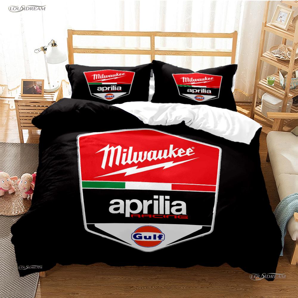 

A-Aprilia Moto Racing All Season Duvet Cover Comforter Bedding Sets Soft Quilt Cover And Pillowcases Single/Double/Queen/King AU King(245*210cm)3pcs