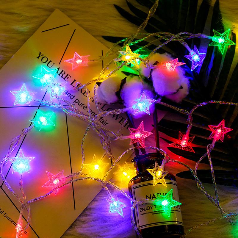 LED Star Fairy Lights: Battery & USB Decorative String for Camping, Street Stalls, and Christmas