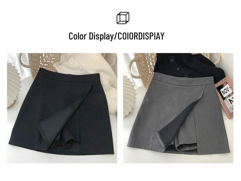 Dámská sukně áčkového střihu s vysokým pasem a rozparkem - Letní móda 2024