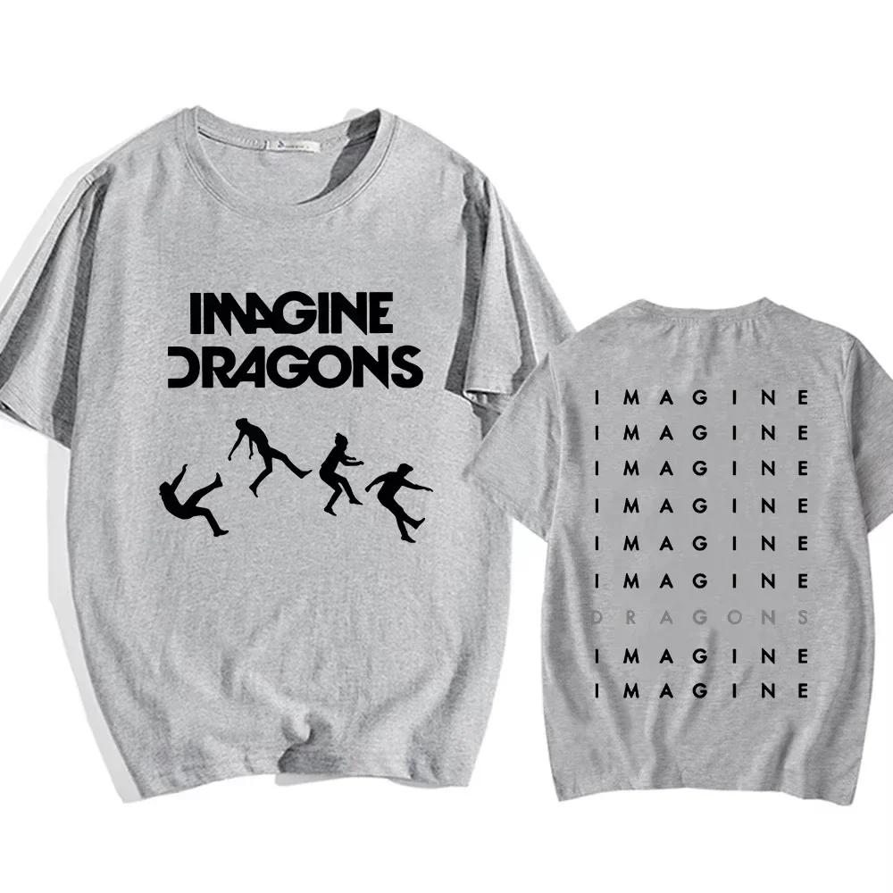 2025 T-shirt Imagine Dragons Loom Tour Short Sleeve Cotton Women Tshirts High Quality Soft Unisex Streetwear Hip Hop Fashion