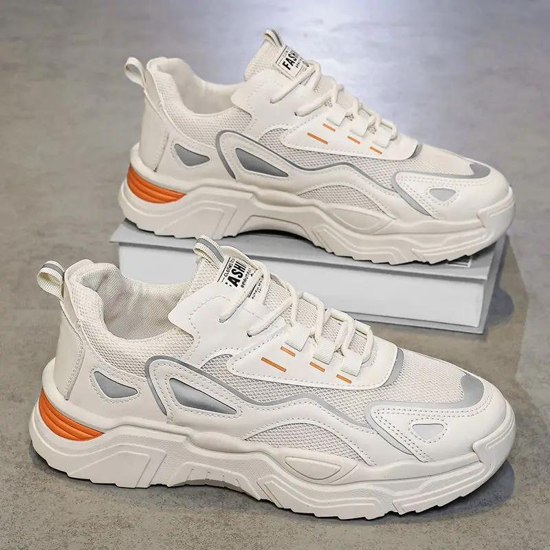 Fashion Mesh Upper Male Sports Shoes Black Low-Top Trend 2025 Shoe in Promotion Without Leather Price Outdoor Jump Men's Casual Sneakers