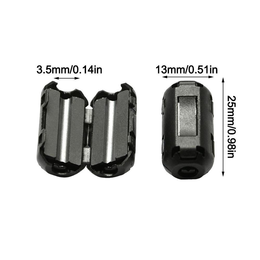 10pcs Ui850 Degaussing Filter Anti-Interference Magnetic Ring  Degaussing Application Black 3.5mm