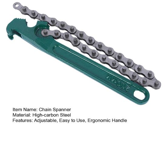 Chain Spanner Wrench Plier Remove Tool with Ergonomic Handle High Strength Adjustable Widely Used Chain Wrench Car Repair Tool