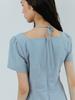 Etmont Halter-Neck Shirring Dress, Sky Blue