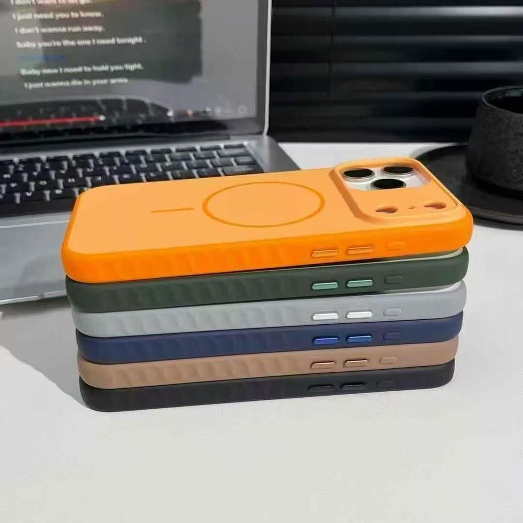 iPhone 17 Pro Max Color Block Magnetic Case, Full Coverage Drop Protection, Anti-Fingerprint Cover