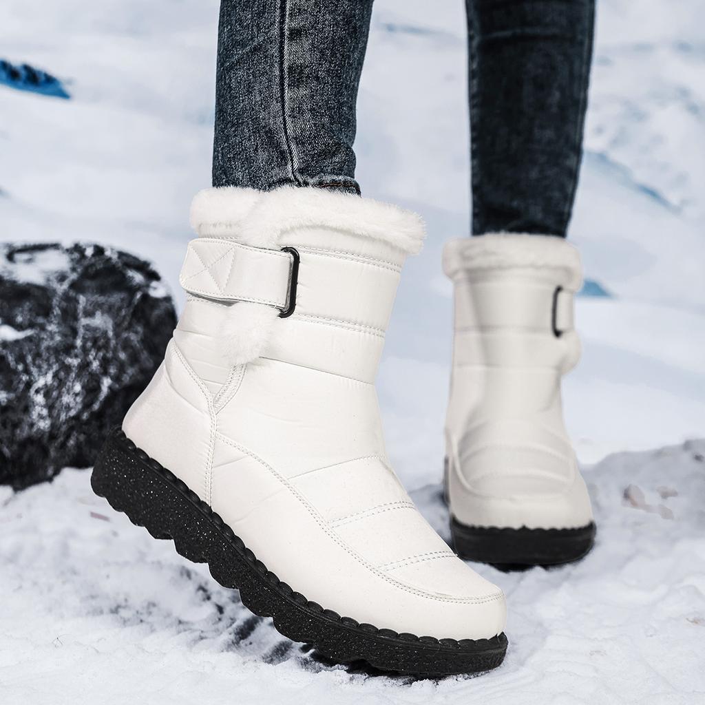 TUINANLE Dámské zimní teplé bavlněné boty s měkkou podrážkou do exteriéru protiskluzové dámské kotníkové boty pánské