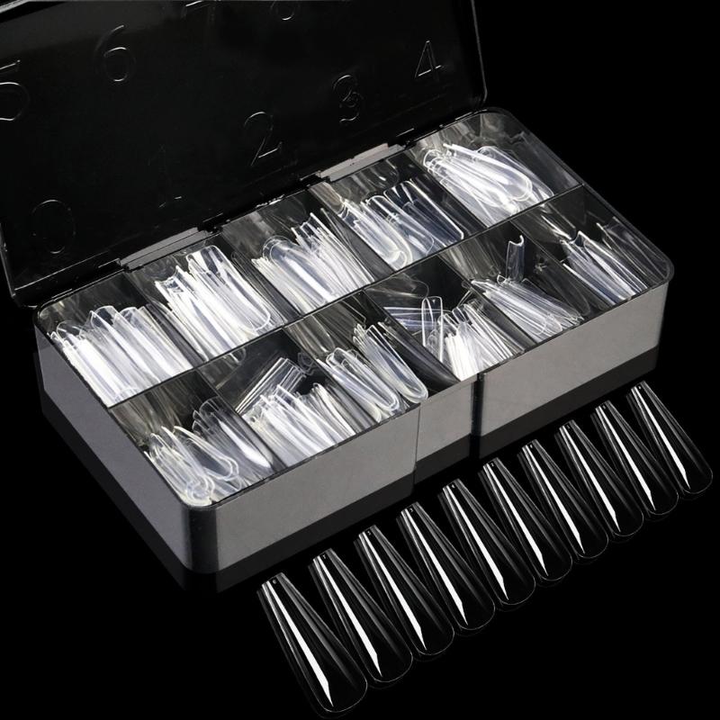 Clear Gel Nail Tips DIY Nail Extensions Transparent False Nails Art Decoration Long-Lasting Perfect for DIY Nail Art