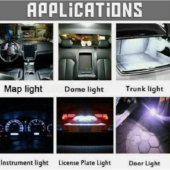 16Pcs/Set White Car LED Interior Reading Light Kit For VW Passat  B6 12V