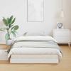 Floor Bed Frame White 90 x 210 cm Solid Pine Wood