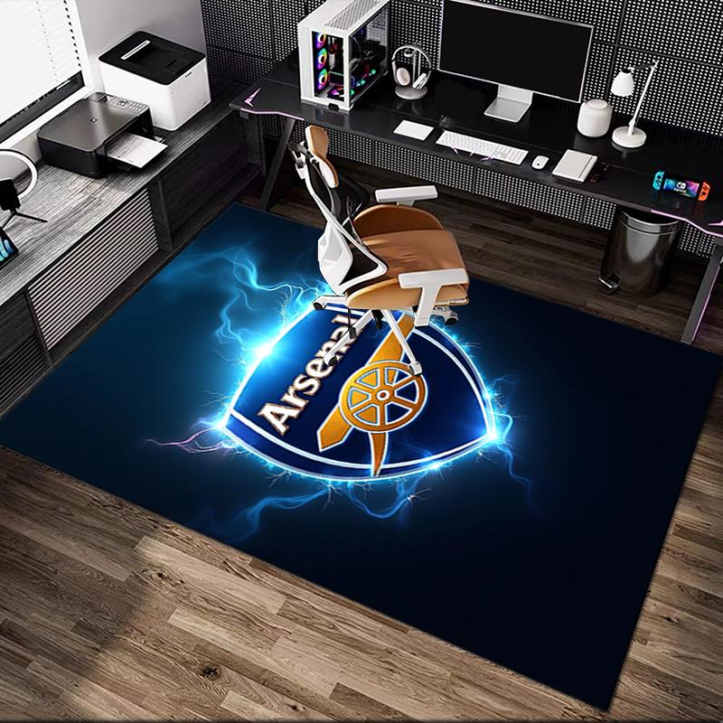 1pc Football Club Carpet for Room Floor Mat, Comfortable Office Chair Printed Area Rug, Beautiful Hotel Rug