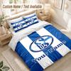 Custom Name Bedding Set 3 PiecesSchalke 04 FC Print Duvet Cover + 2 Pillowcases Soft Bed Decor
