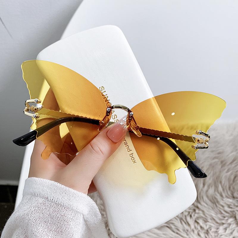 Butterfly Sunglasses Women's Fashion Big Frame Gradient Color Sunglasses Trendy Street Shot Sunglasses