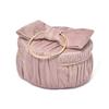 Francfranc Velvet Ribbon Vanity Pouch S Pink with Divider and Cosmetic Makeup Storage Pockets, Box,