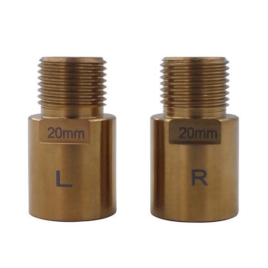 

2 шт. Удлинители педалей горного велосипеда 20 мм Сверхпрочная сталь MTB Шоссейный велосипед Шпиндель Педаль Удлинительный вал Проставка Адаптер Велосипедные аксессуары золотистый