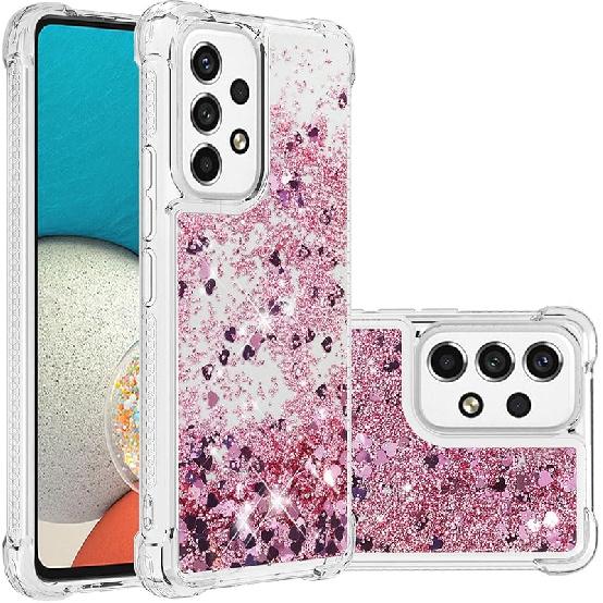 Bling Glitter Case for Samsung Galaxy A53 5G Case, Galaxy A53 5G Case Quicksand Soft Silicone TPU Shockproof Bumper Protective Case Compatible for