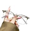 Glasses Frame Retro Sven Scum Glasses Half Frame Glasses High Value Anti Blue Light Trend