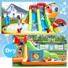 Commercial Double Lane Inflatable  Water Slide Bouncer Combo Bounce House with Water Pool,Trampoline,Shooting Net,Basket,Climb
