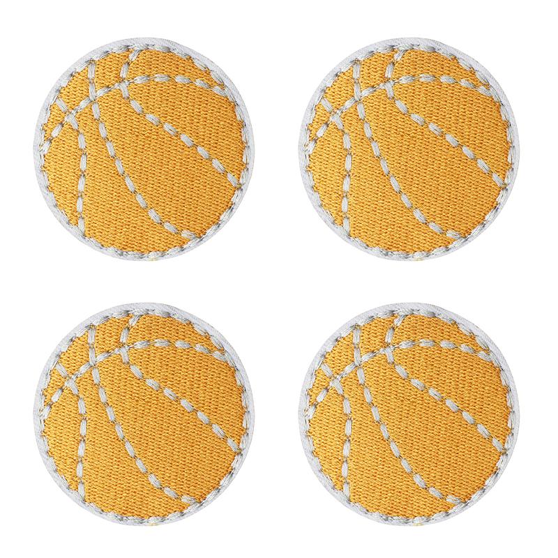 10pcs Wholesale Sports Theme Embroidered Patches On Clothes Jackets Cartoon Basketball Decoration Iron On Patches For Clothing 