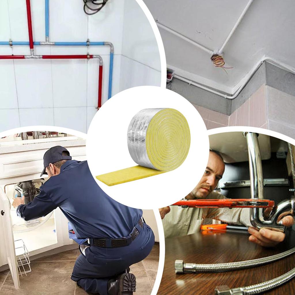 32,8 fot Självhäftande Rörisoleringstejp HVAC-tejp för AC-luftkonditioneringsrör Varmvattenledningar Rörisoleringstejp