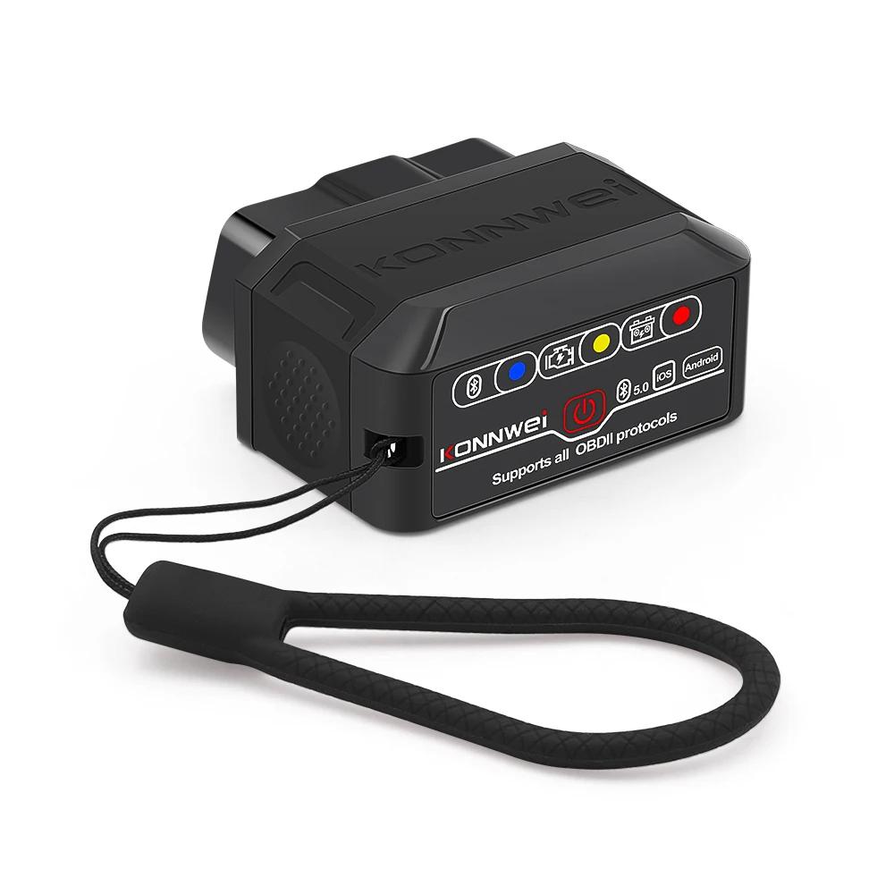 KONNWEI KW906 ELM327 V1.5 Pic18F25K80 OBD2 Scanners Bluetooth 5.0 For Android/IOS OBD 2 Car Diagnostic tool Code Reader PK iCar2