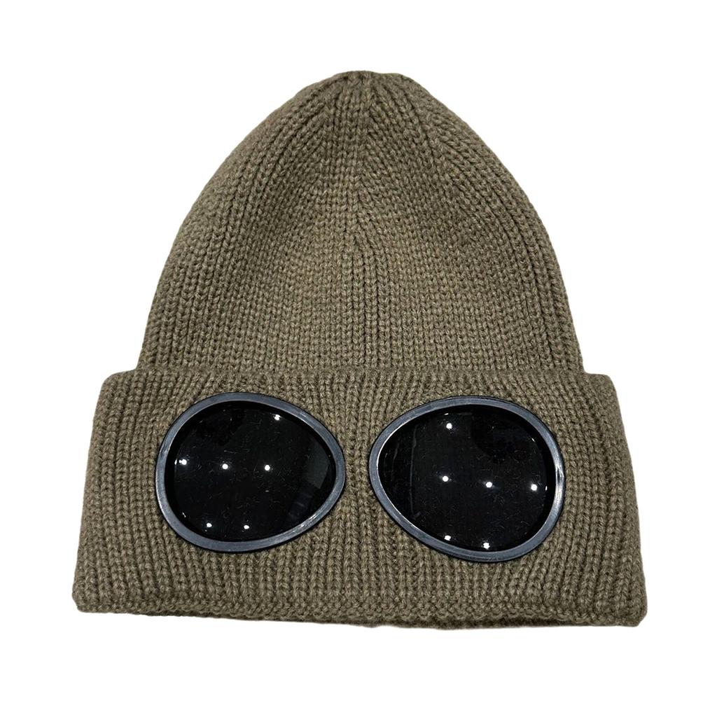 Fun Skull Hat Knit Hat with Decorative Goggles Hat Pullover Unisex Hat Skull Caps 2000s for Outdoor Activity