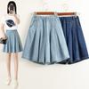 Denim Women's Five-point Pants Summer Versatile Loose Casual Pants Korean Version Large Size Thin Pendulum High Waist Wide Leg Shorts